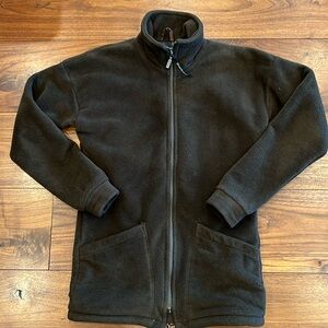 Barbour ladies A895 classic fleece jacket. Xsmall. Olive with tartan lining.